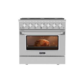 Empava 36 in. 5.2 cu. ft. Single Oven Gas Range with 6 Sealed Ultra High-Low Burners in Stainless Steel EMP-36GR08