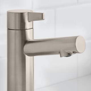 Glacier Bay Modern Single-Handle Single Hole Touchless Bathroom Faucet in Brushed Nickel HD67688W-6004