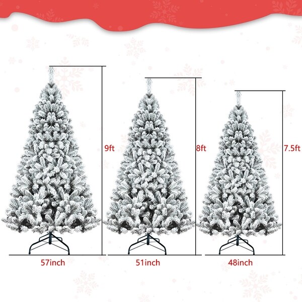 PVC Round Tip Flocked Christmas Tree