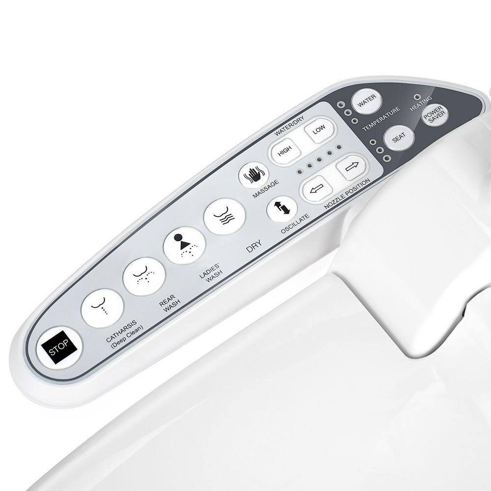 Empava Electric Bidet Seat for Elongated Toilets in White with Fusion Heating Technology EMPV-EB990