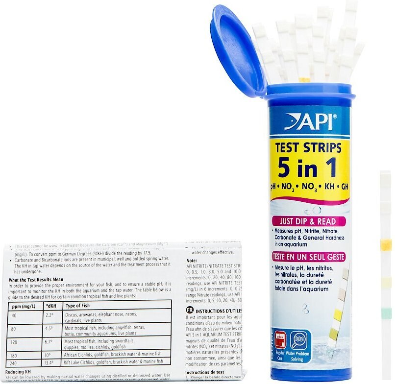 API 5 in 1 Freshwater and Saltwater Aquarium Test Strips