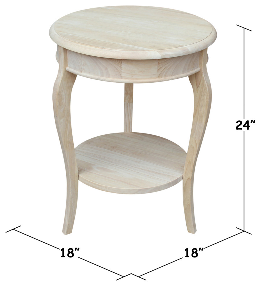 Cambria Round End Table   Transitional   Side Tables And End Tables   by International Concepts  Houzz