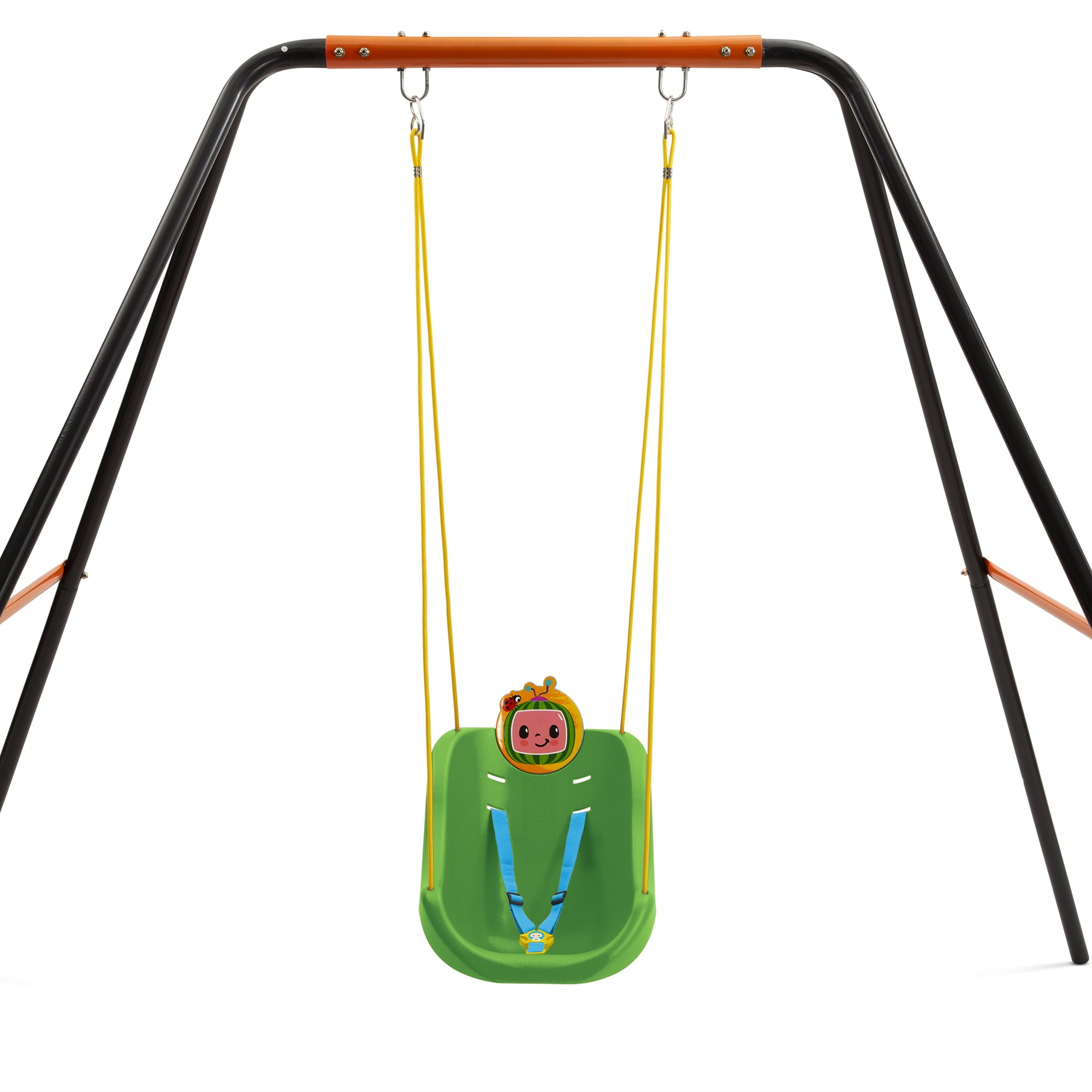 CoComelon 2-in-1 Outdoor Swing by Delta Children – For Babies and Toddlers – Full Bucket Seat