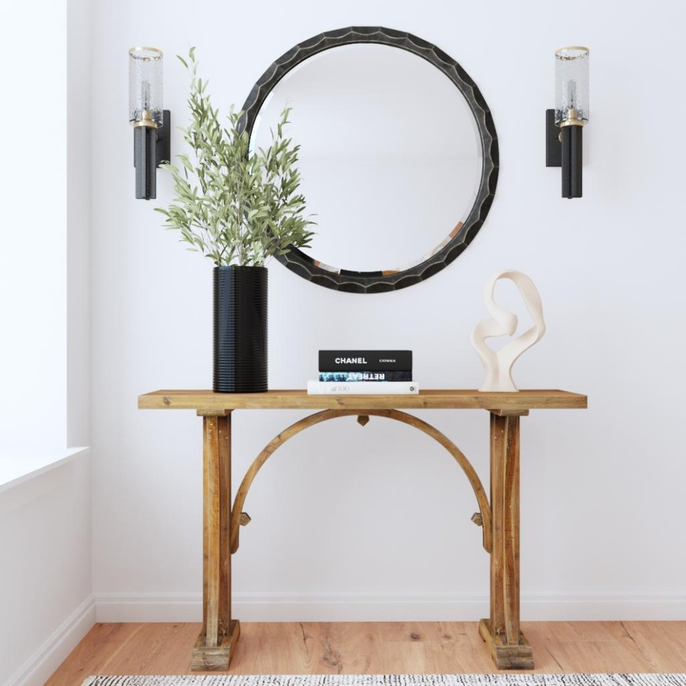 Uttermost Genesis Reclaimed Wood Console Table   Farmhouse   Console Tables   by HedgeApple  Houzz