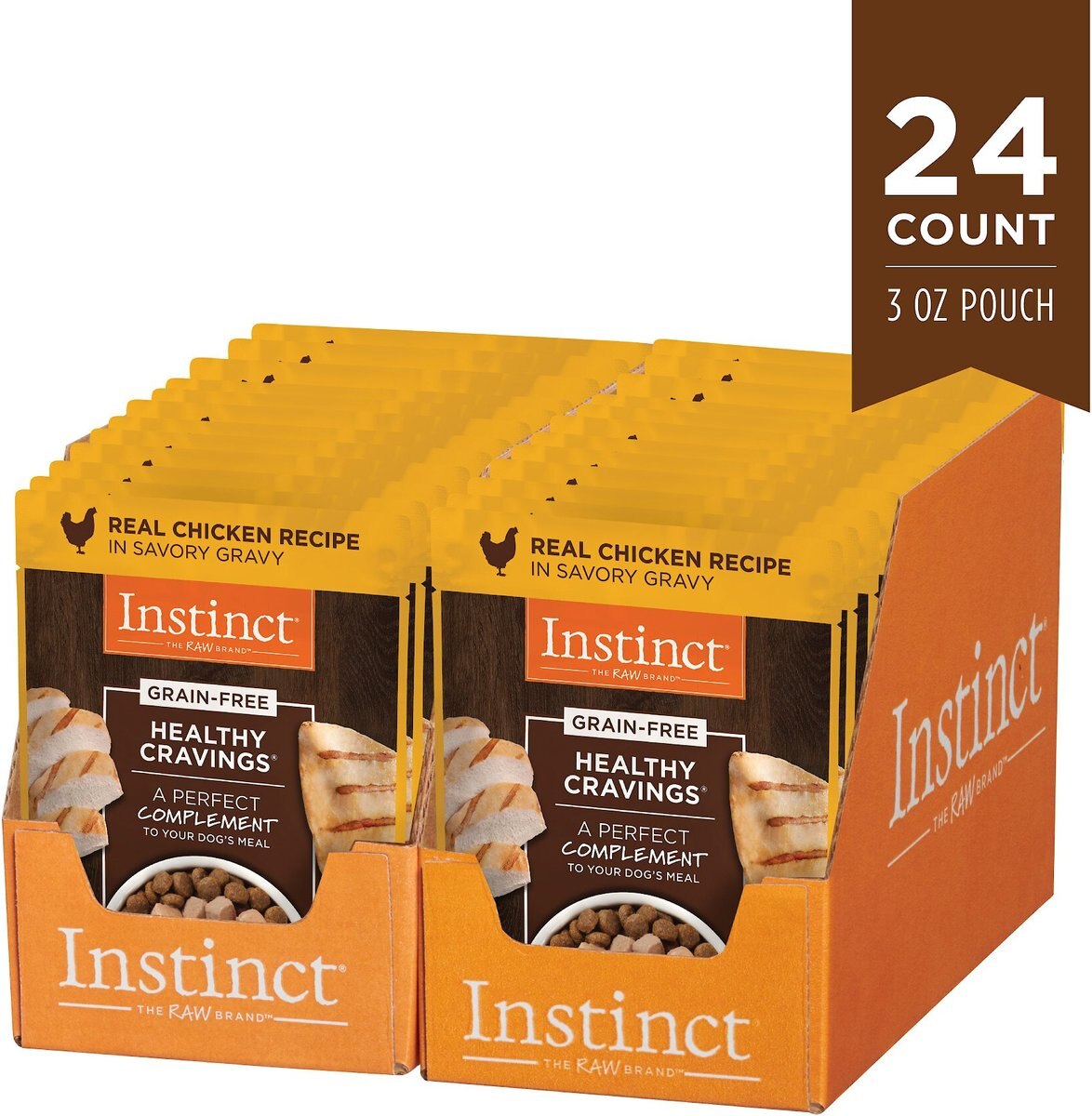 Instinct Healthy Cravings Grain-Free Cuts and Gravy Real Chicken Recipe Wet Dog Food Topper