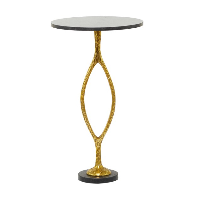 Large Transitional Metal And Marble Accent Table Gold Olivia amp May