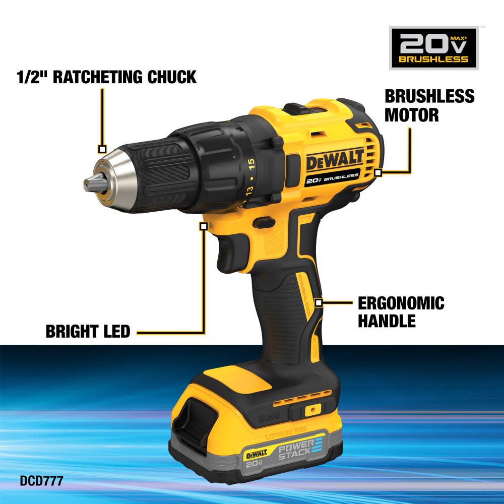 DEWALT 20V MAX Circular Saw and Drill Combo Kit with DEWALT POWERSTACK Compact Batteries