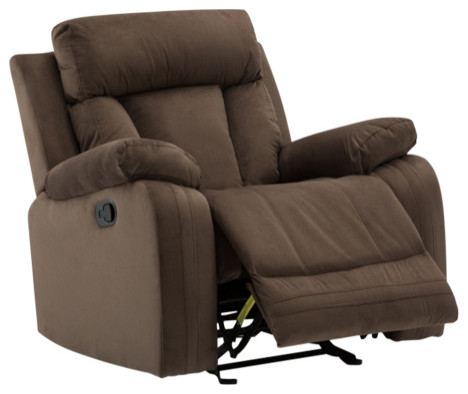 Axel Contemporary Microfiber Recliner Chair   Contemporary   Recliner Chairs   by Luxuriant Furniture  Houzz