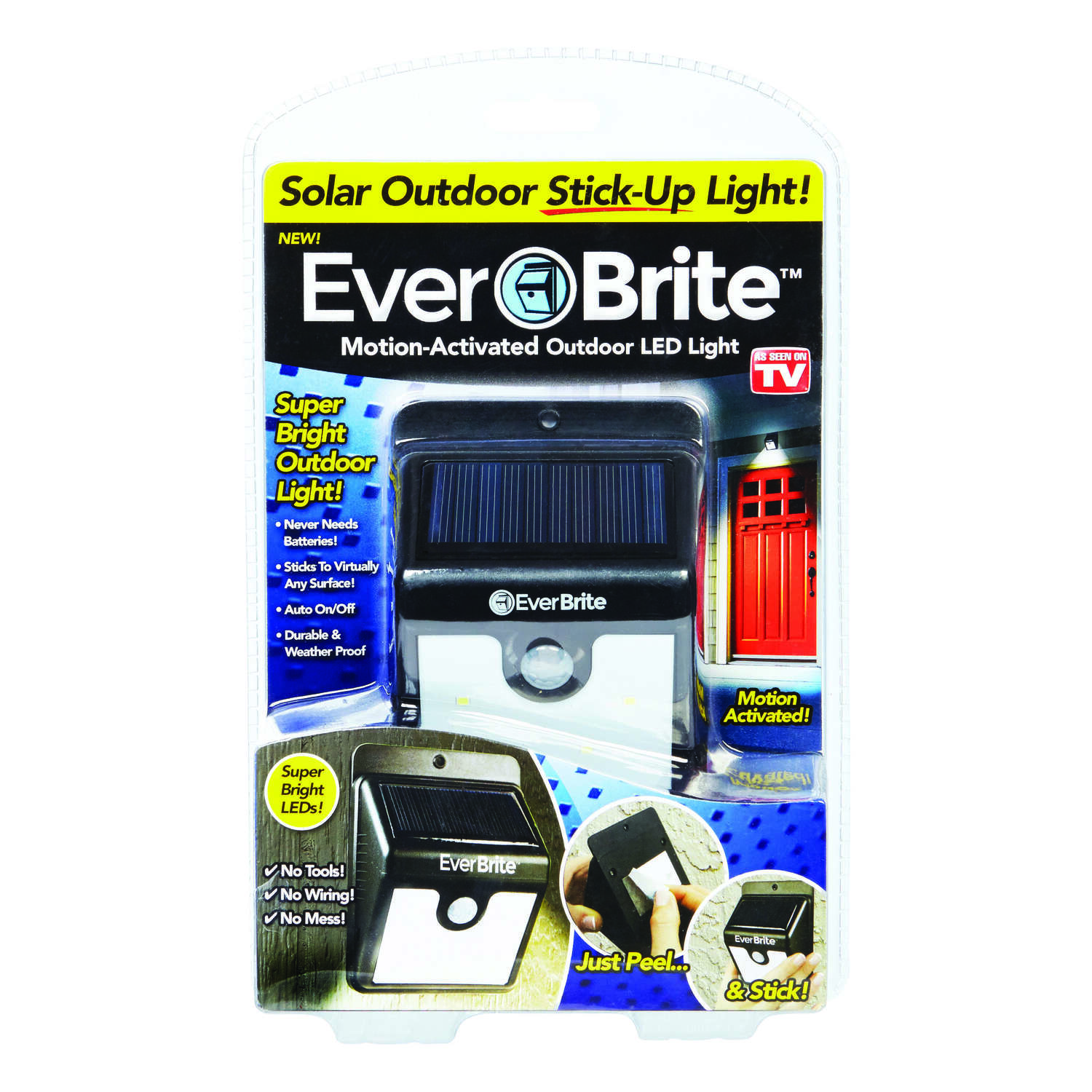 Ever Brite As Seen on TV Motion-Sensing Solar Powered LED Black Security Light