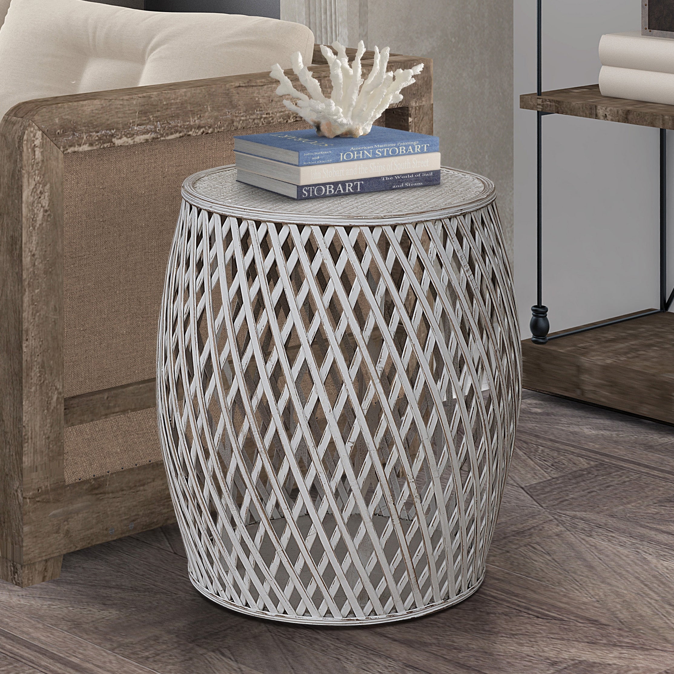 Bora Bora Contemporary Criss-Cross Side Table