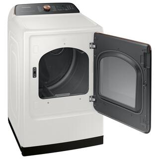  7.4 cu. ft. Smart High-Efficiency Vented Electric Dryer with Steam Sanitize+ in Ivory DVE55A7300E