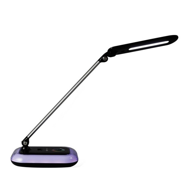 Glow Desk Lamp includes Led Light Bulb Black Ottlite