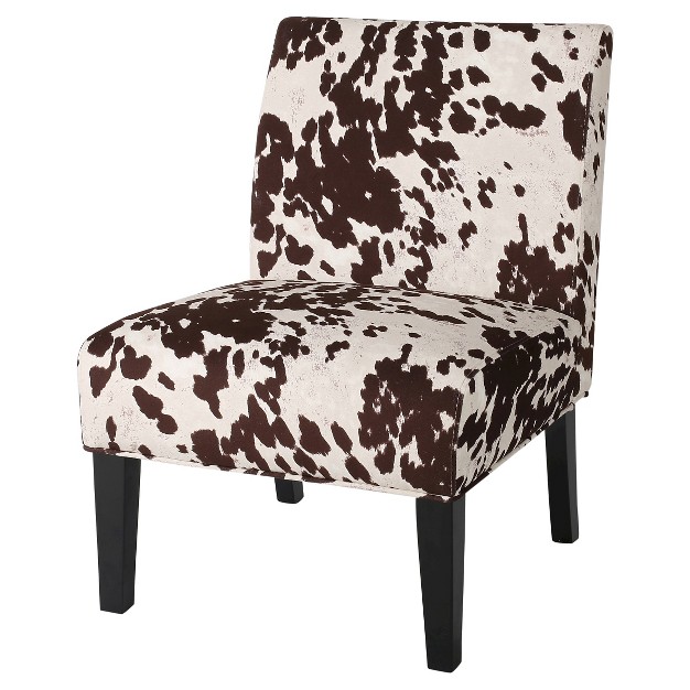 Kassi Cowhide Print Upholstered Accent Chair Christopher Knight Home