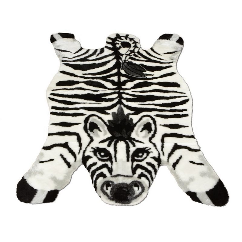 Walk on Me Faux Fur Super Soft Kids Zebra Area Rug Made in France