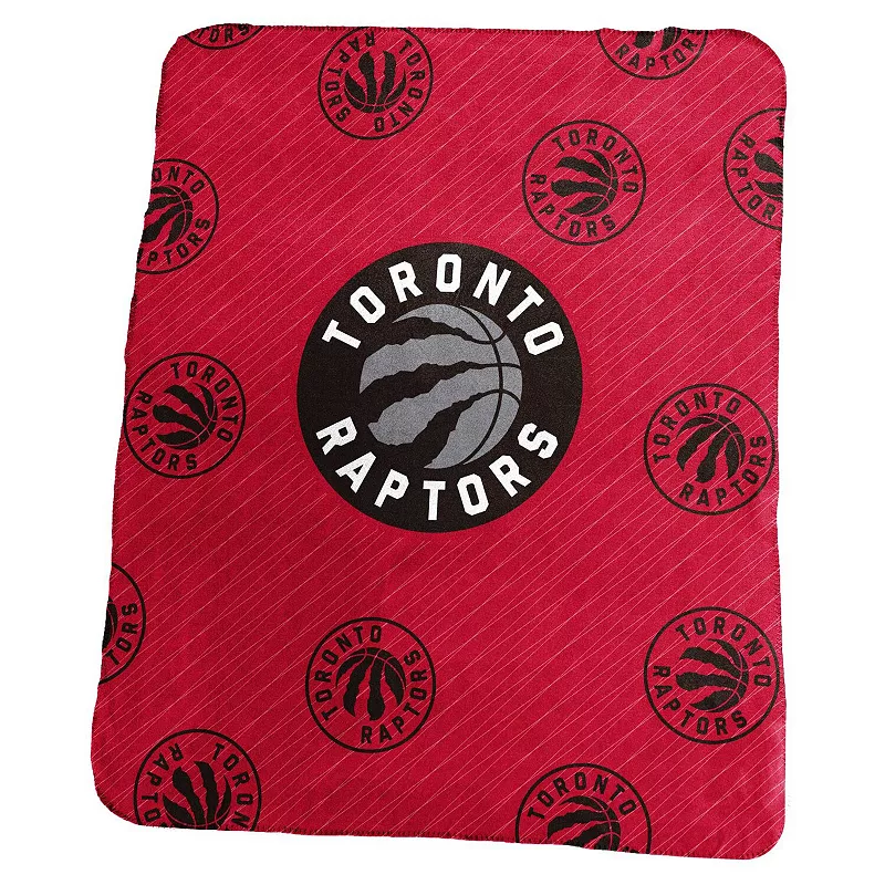 Toronto Raptors 50 x 60 Repeating Logo Classic Plush Throw Blanket