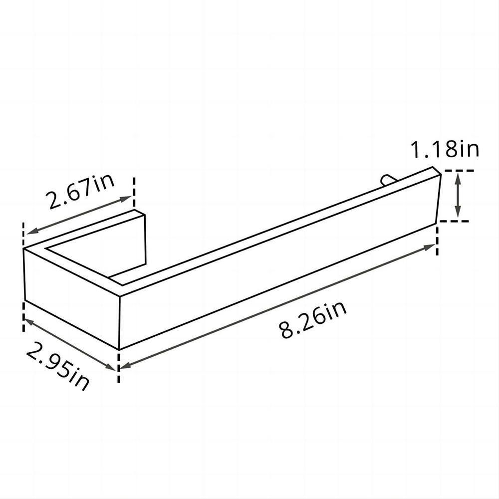 matrix decor 8.26 in. Wall Mounted Towel Bar in Black MDALG12403B1