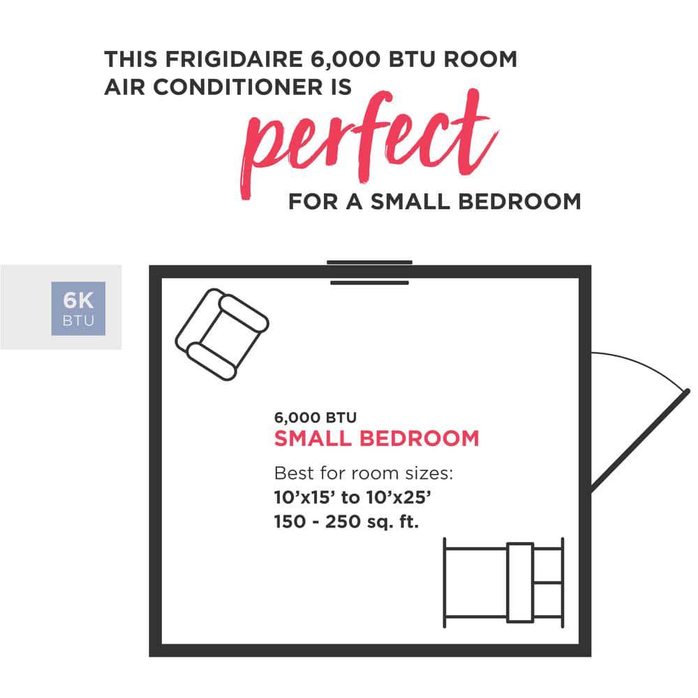 Frigidaire 6000 BTU 115Volt WindowMounted MiniCompact Air Conditioner with FullFunction Remote Control