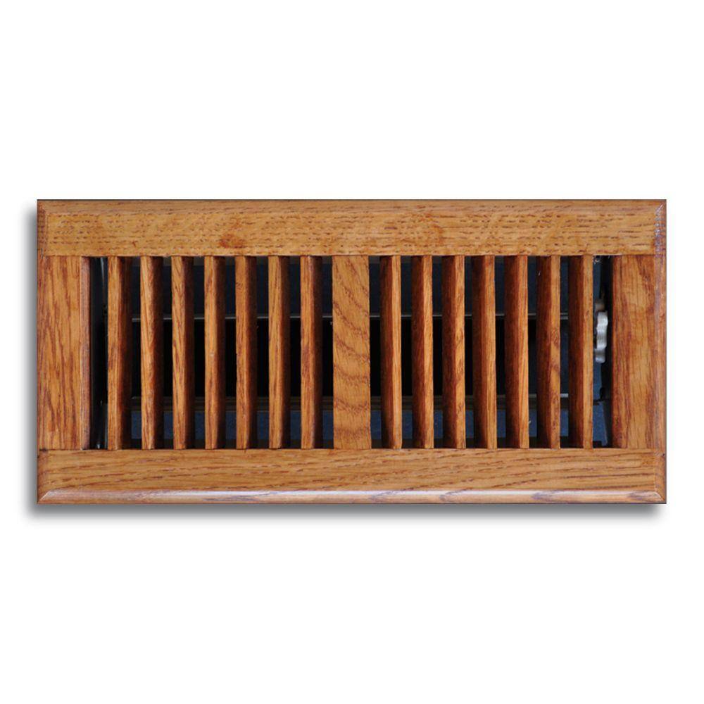 T.A. Industries 6 in. x 12 in. Oak Floor Diffuser H168ODF06X12