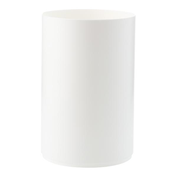 White Cylinder Trash Can