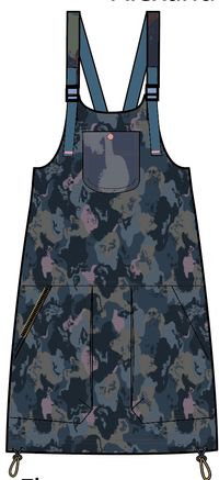 Flo Organic Pinafore Dress - Sycamore Camo