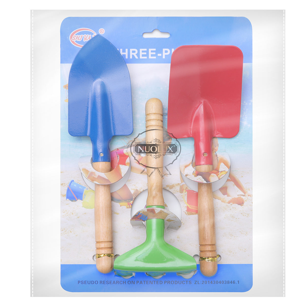 3-Pack Beach Toys for Kids Child Outdoor Wooden Kids Sand Shovels  Rake Sand Toys Sandbox Toys for Boys Girls