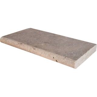 MSI Silver Gray 2 in. x 12 in. x 24 in. Travertine Pool Coping (15 Pieces30 sq. ft.Pallet) LCOPTSIL1224HUP