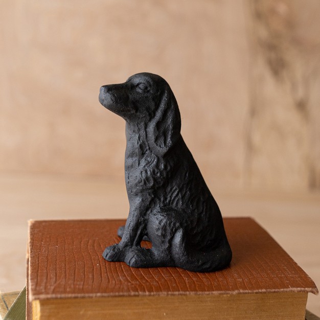 Sitting Dog Decorative Accent Black Cast Iron By Foreside Home amp Garden