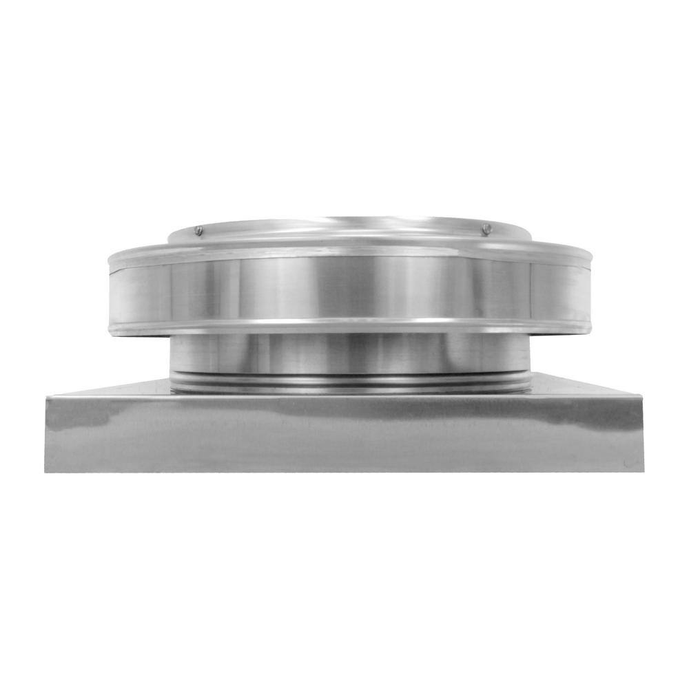 12 in. Dia. Aluminum Round Back Roof Vent with Curb Mount Flange in Mill Finish RBV-12-C2-CMF