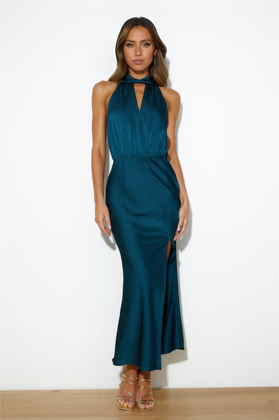 Girl Of The Moment Maxi Dress Green