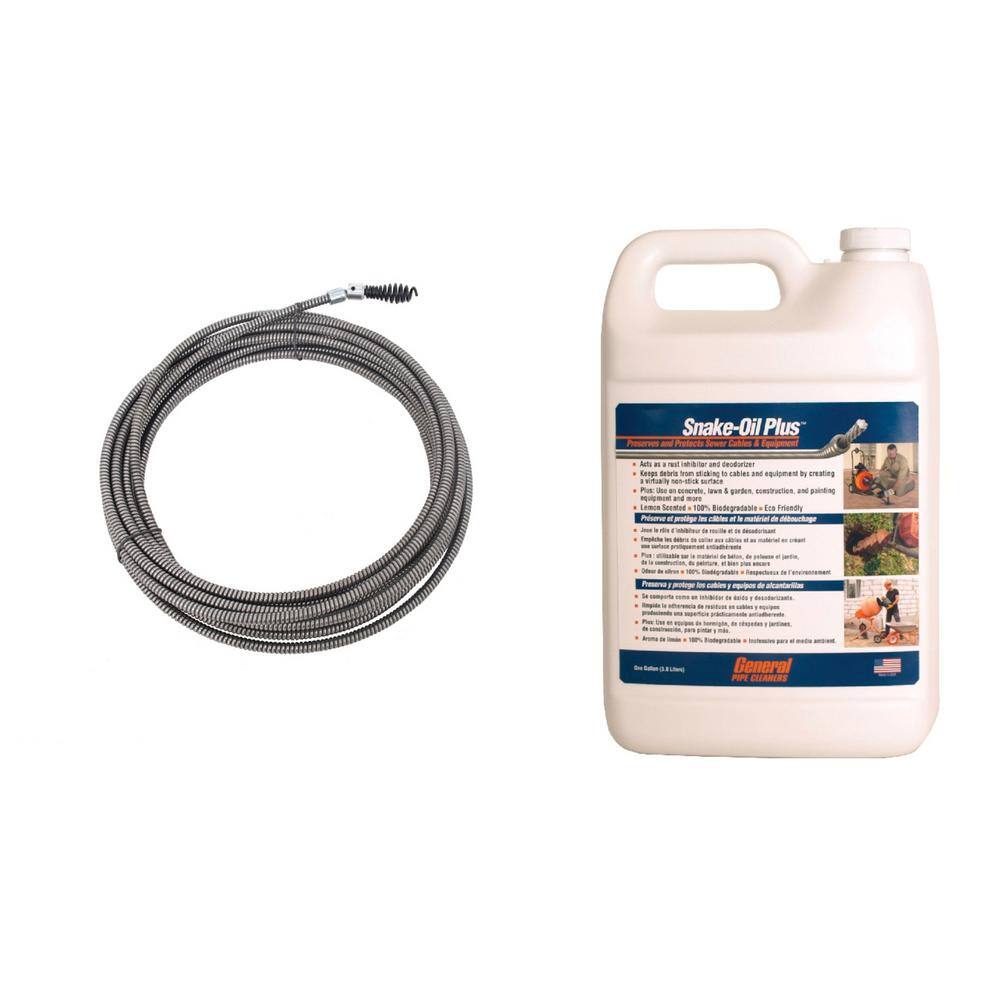 General Pipe Cleaners 25 ft. x 14 in. Cable with Down Head and 1 Gal. of Snake-Oil Plus SG-25HE1-DH