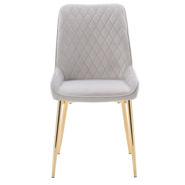 CorLiving Nash Velvet Diamond Tufted Side Chair