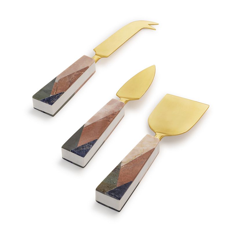 Galicia Marble Cheese Knives， Set of 3