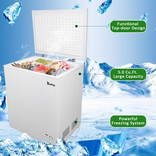 Winado 5.0 cu. ft. Manual Defrost Residential Chest Freezer in White 625655779035