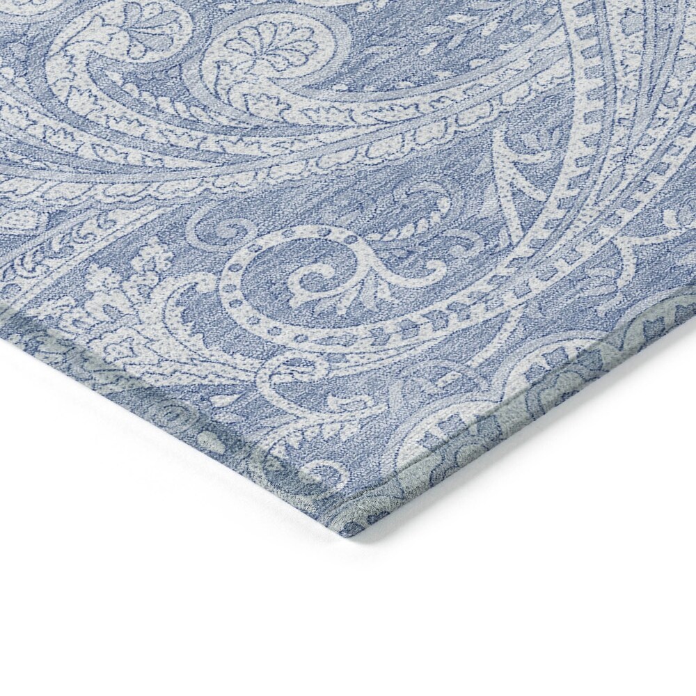 Machine Washable Indoor/ Outdoor Chantille Traditional Paisley Rug