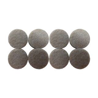 Everbilt 1 in. Beige Round Felt Heavy Duty Self-Leveling Adhesive Furniture Pads (8-Pack) 49915