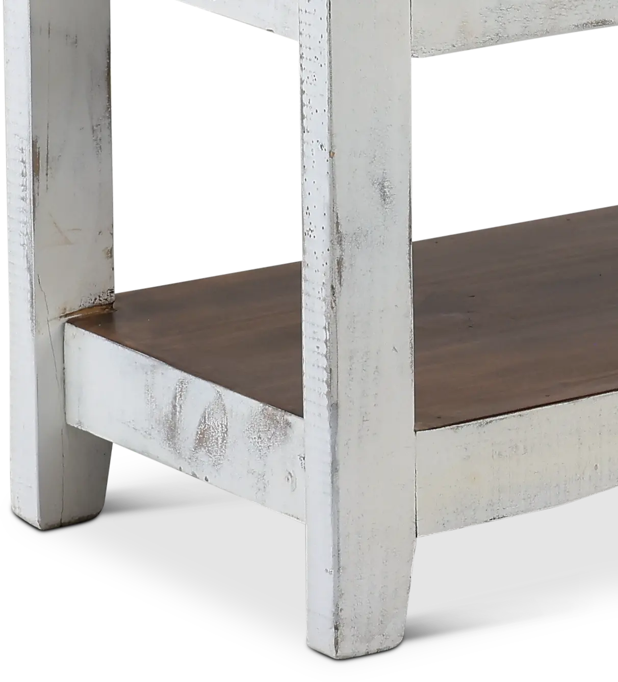 Pueblo Rustic White Console Table