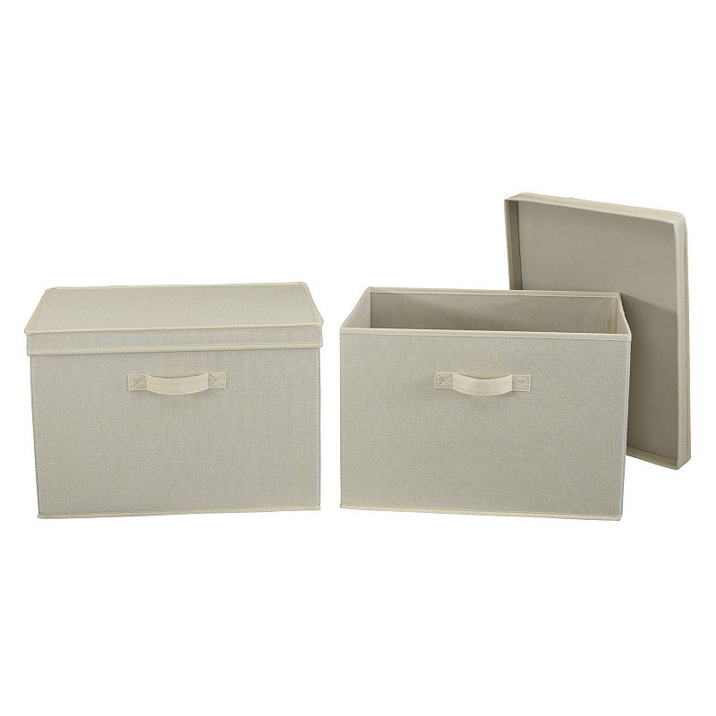 Household Essentials Wide Storage Boxes with Lids 2-piece Set