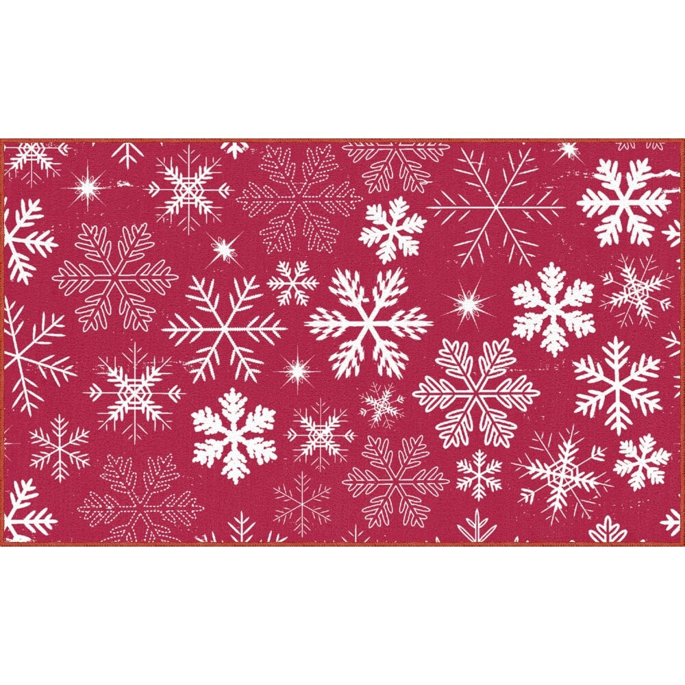 Mohawk Prismatic Snowflakes Kitchen Mat