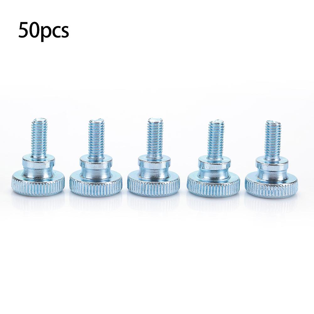 50 Pcs M5 Carbon Steel Step Hand Screw Flat Knurled Head Thumb Screws Bolts For Tv And Monitor Mount[m5*8]