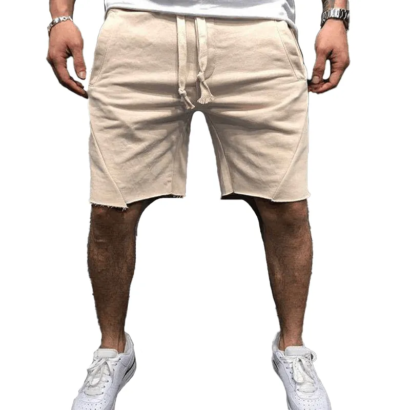 Solid color breathable summer sports shorts