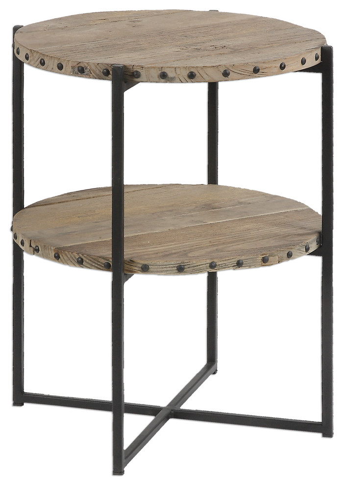 Kamau Round Accent Table   Industrial   Side Tables And End Tables   by Ownax  Houzz