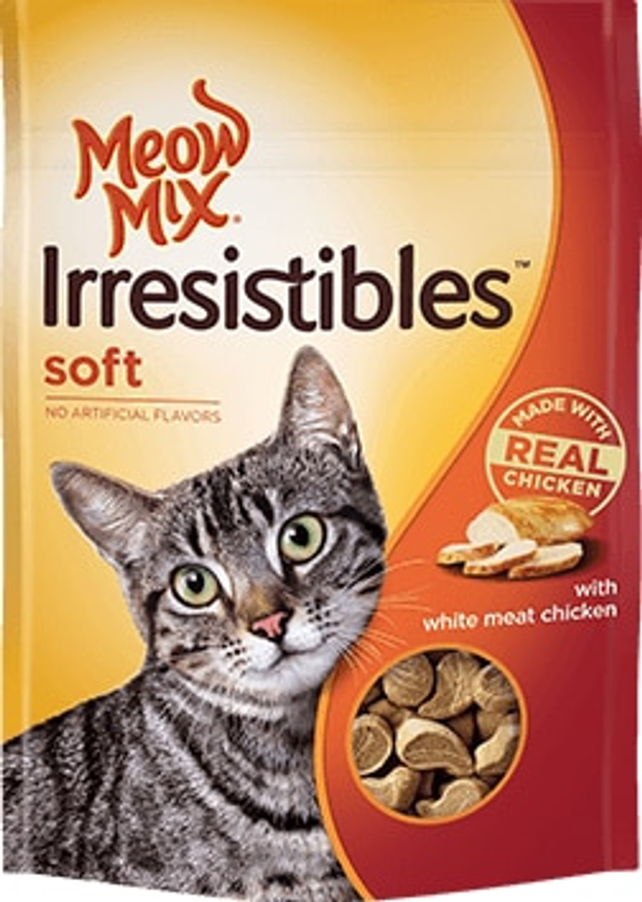 Meow Mix Irresistibles Soft White Meat Chicken Cat Treats 6.5oz