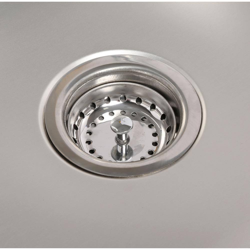 Glacier Bay All in-One 25 in. Drop-in Single Bowl 22 Gauge Stainless Steel Kitchen Sink with Faucet and Side Spray HDSB252274LFR