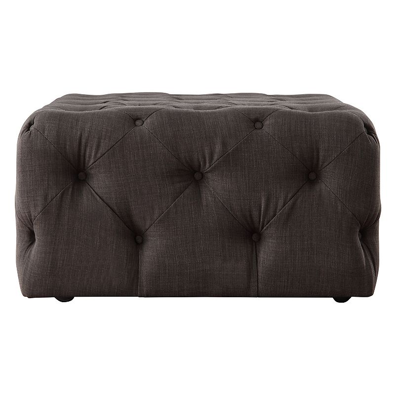 HomeVance Vanderbilt Button Tufted Rectangular Cocktail Ottoman