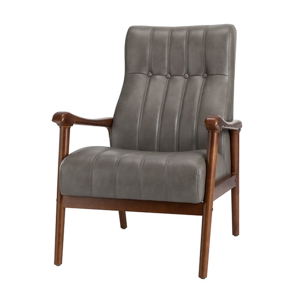 Olinto Wood Upholstery Armchair with Solid Wood Legs by HULALA HOME