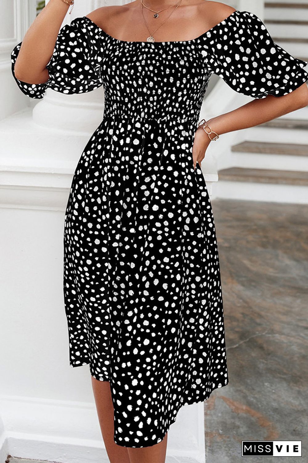 Polka Dot Print Dress Wholesale