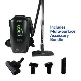 Atrix Commercial 8Qt Ergo Backpack Vacuum  Blower Multisurface Accessory Bundle C8EVB