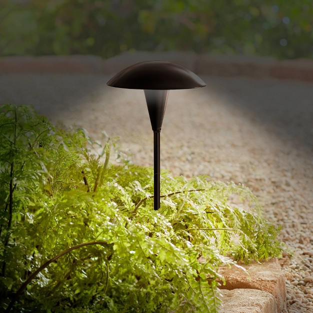 High Bronze Led Mushroom Path Lights Set Of 2