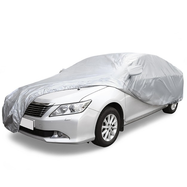 Unique Bargains Universal Sedan Car Cover Waterproof Outdoor Sun Rain Resistant Protection M