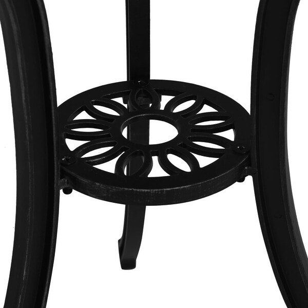 vidaXL Patio Table Black 24.4